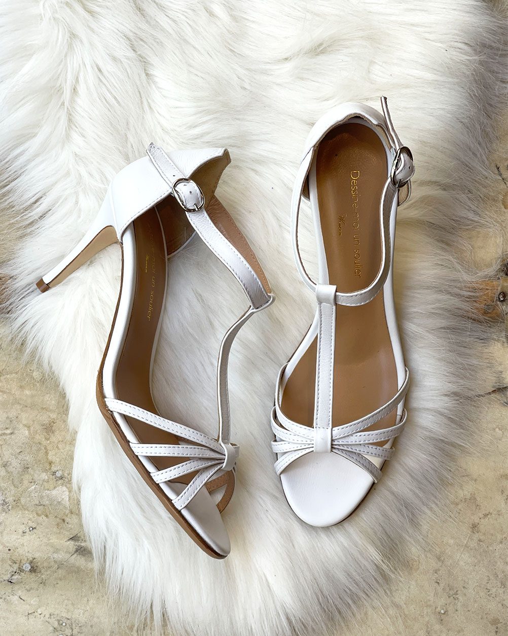 Dessine Moi Un Soulier Chloé cuir blanc sandale 40 41