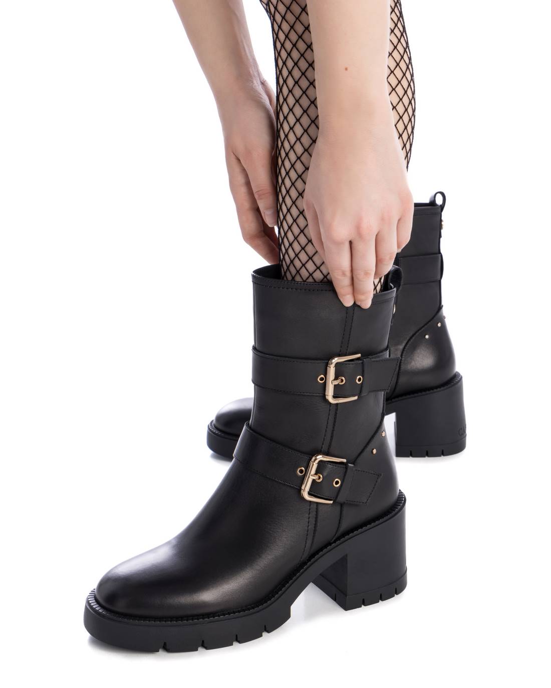 Carmela 16189601 bottines cuir noir talon 8 cm