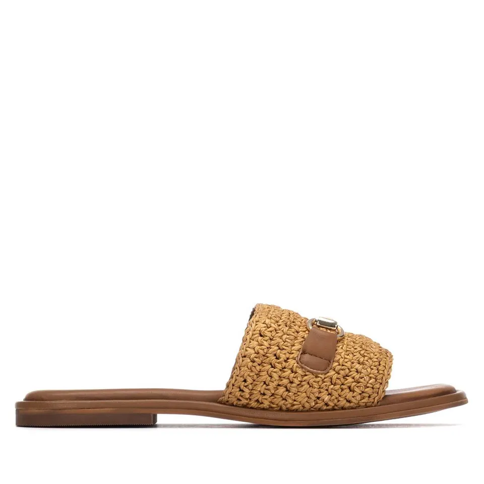 Carmela 16328801 sandales femme camel plat rafia