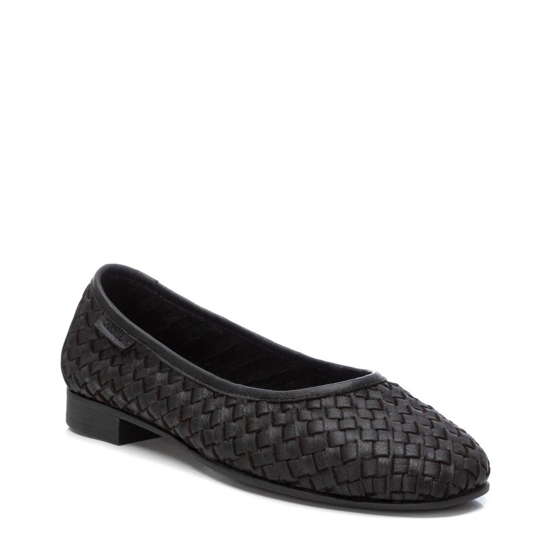 Carmela 16127703 ballerine cuir noir entrelacé