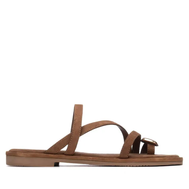 Carmela 16329102 sandales cuir camel multi-brides plates