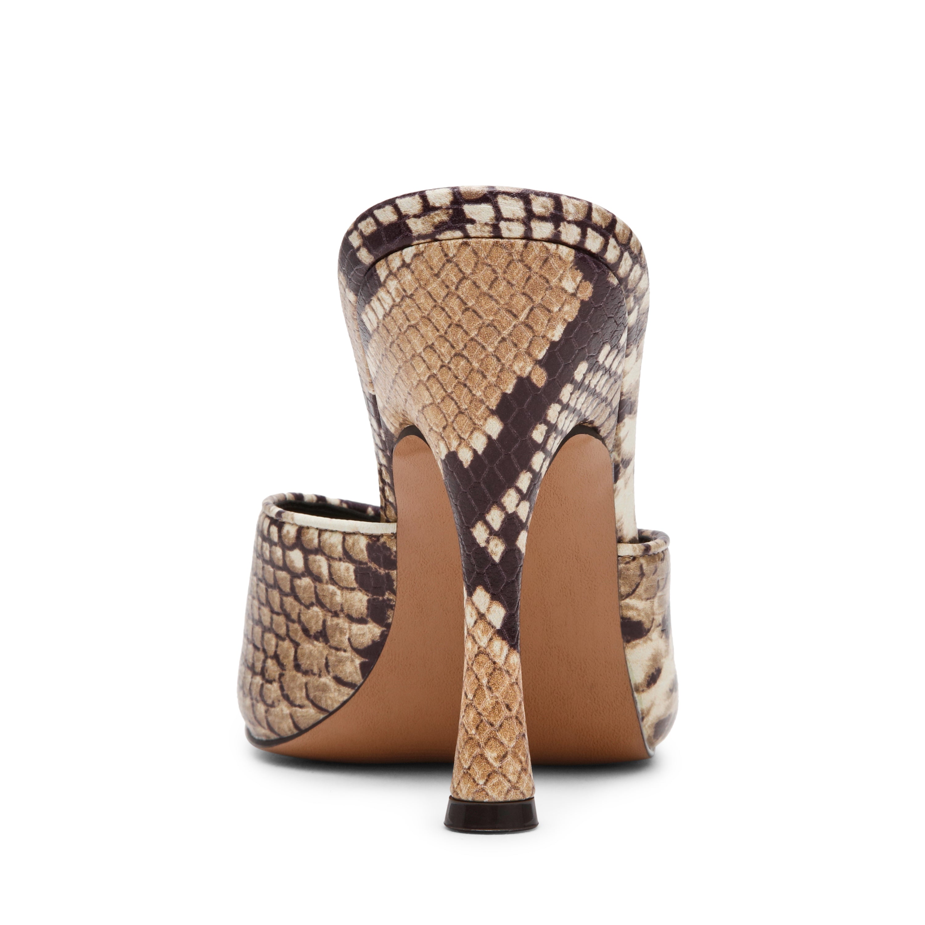 Steve Madden Jaylee mules talon cuir serpent tan