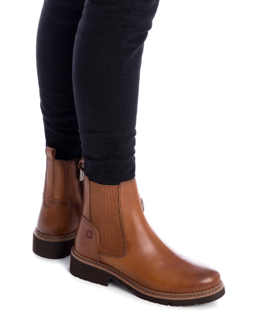 Carmela 16004601 bottines femme marron cuir chelsea