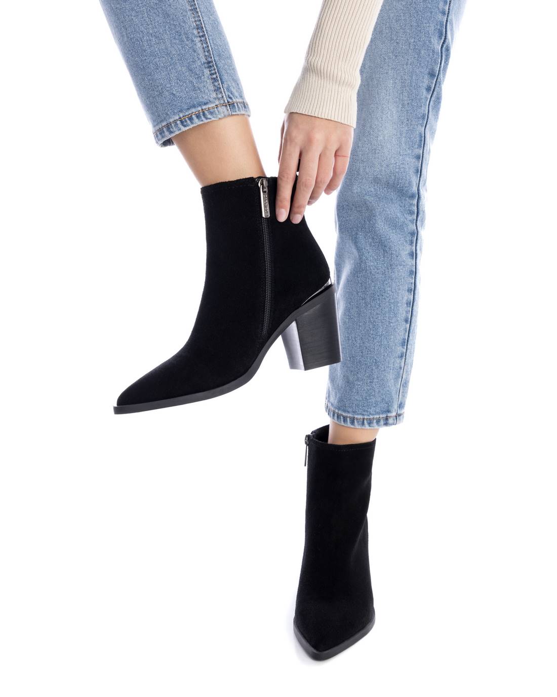Carmela 16189504 bottines cuir noir talon 9 cm