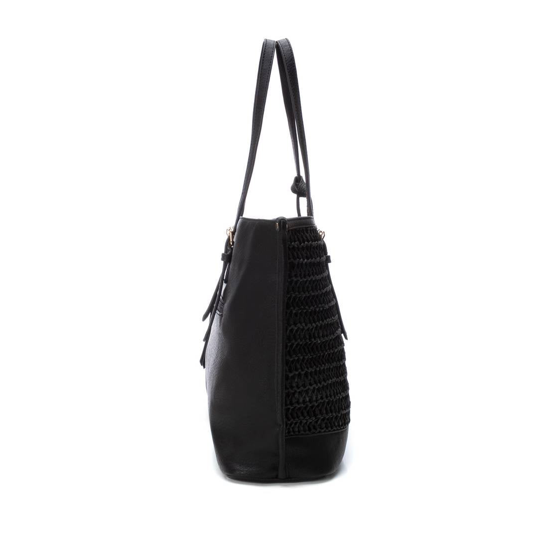 Carmela 18613001 sac épaule rafia noir 30x37cm