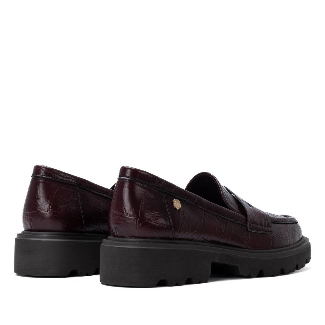 Carmela 16427003 mocassins femme bordeaux synthétique talon