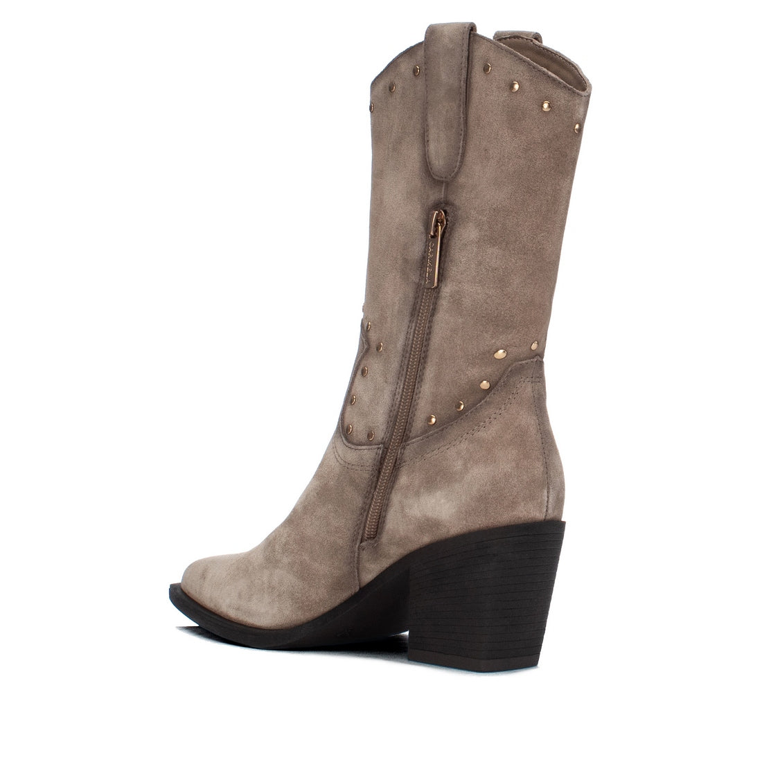 Carmela 16425502 bottes femme taupe cuir talon moyen