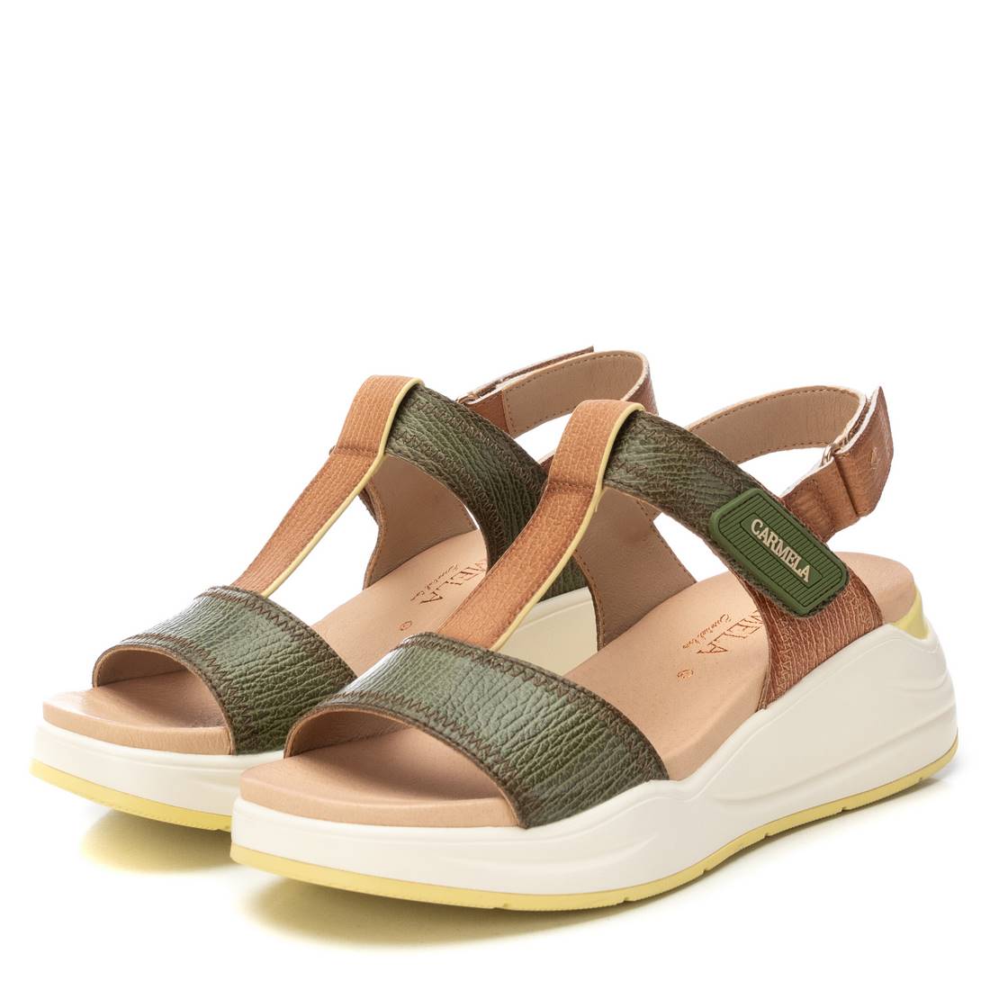Carmela 16225901 sandale cuir kaki scratch
