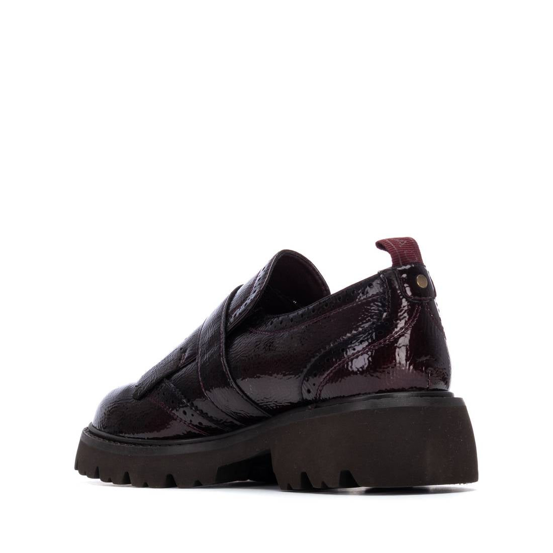 Carmela 16259401 mocassin femme bordeaux verni talon