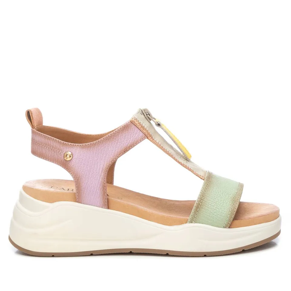 Carmela 16155001 sandale vert cuir talon moyen