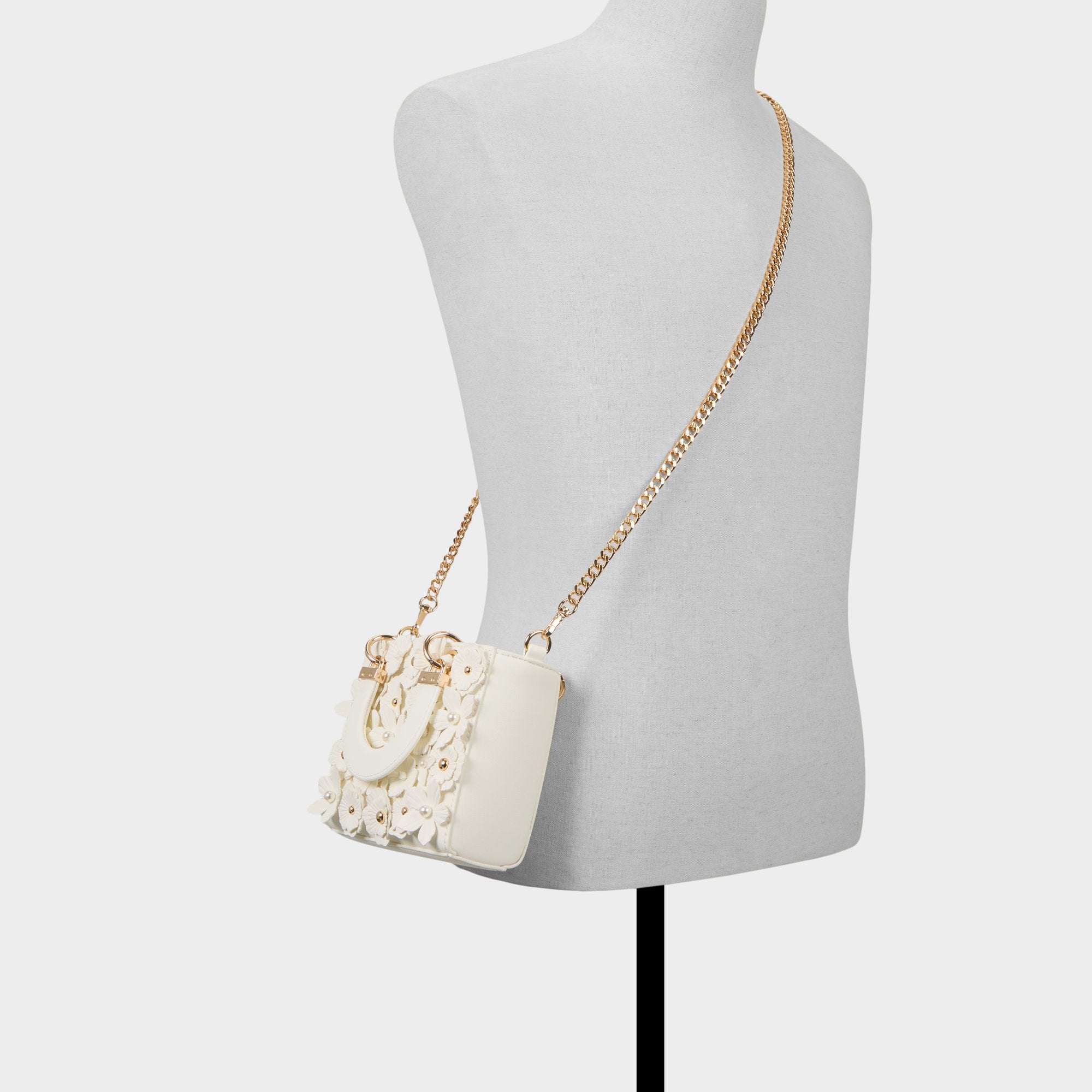ALDO Azeyliaa sac blanc fleurs 3D