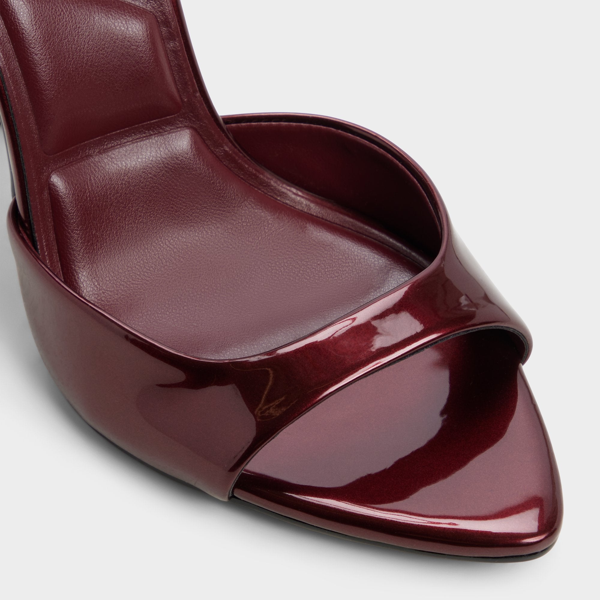 Aldo Forevermore sandales à talon bordeaux verni