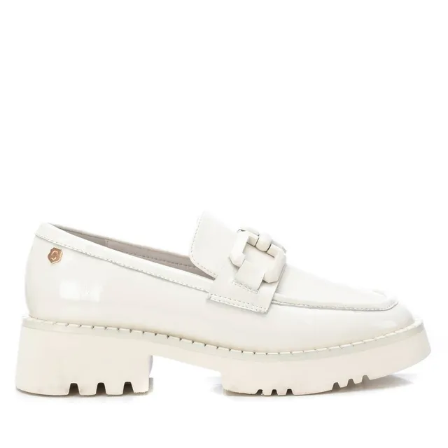 Carmela 16112402 mocassin cuir blanc verni