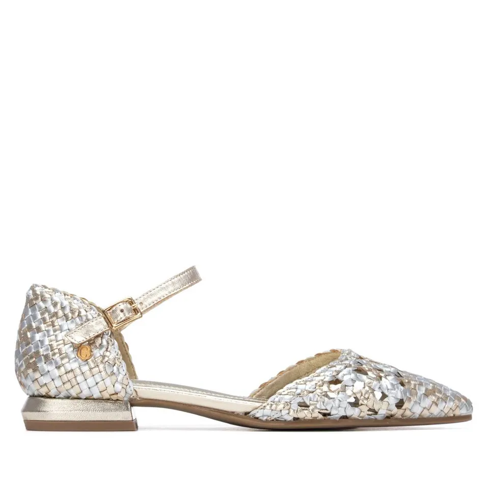 Carmela 16313006 sandales cuir doré talon bas