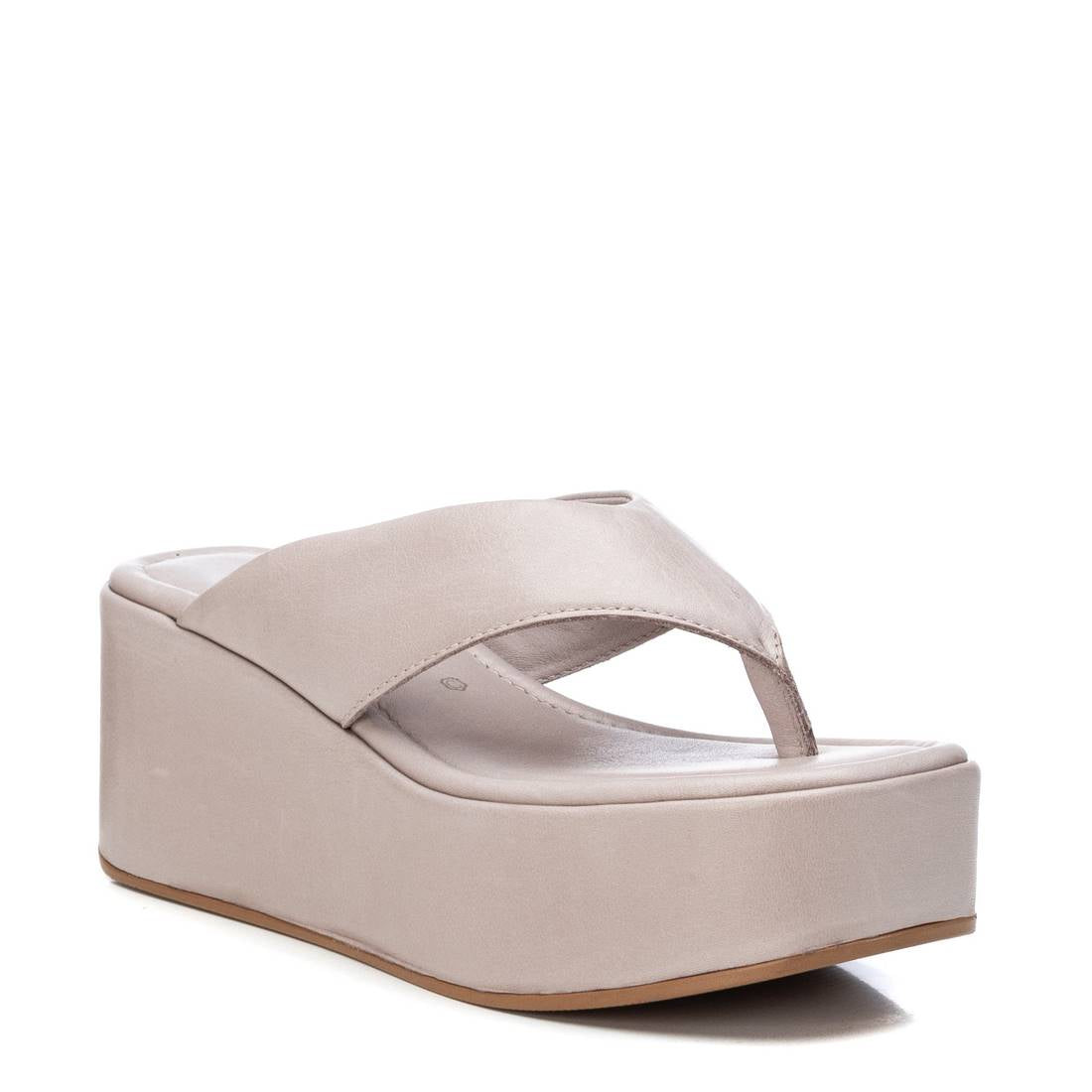 Carmela 16081003 sandale femme blanc cuir compensée