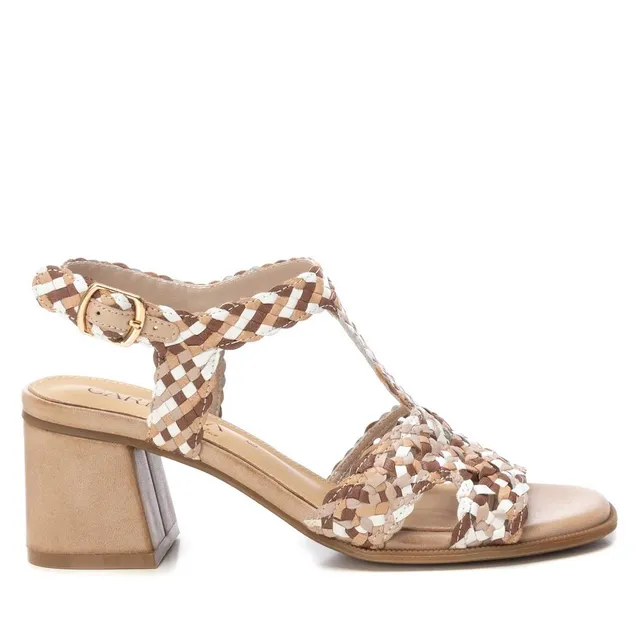 Carmela 16219007 sandale femme beige cuir talon 6 cm