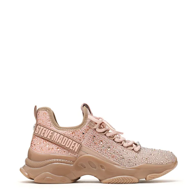 Steve Madden Mistica basket taupe blush lacets 6 cm
