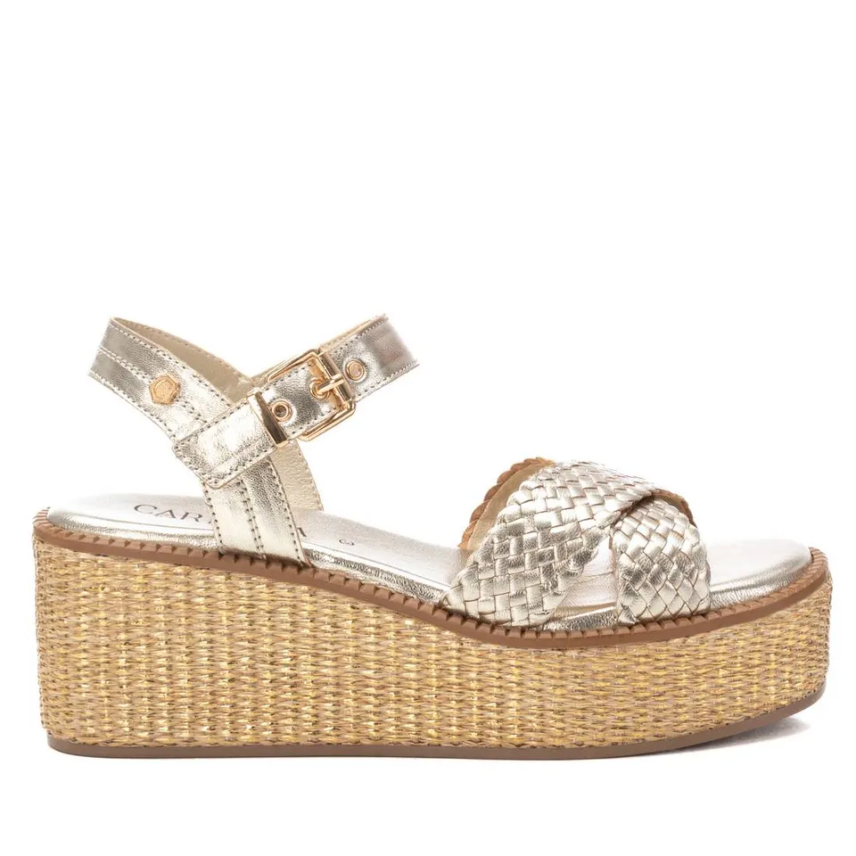 Carmela 16236103 sandale compensée cuir doré