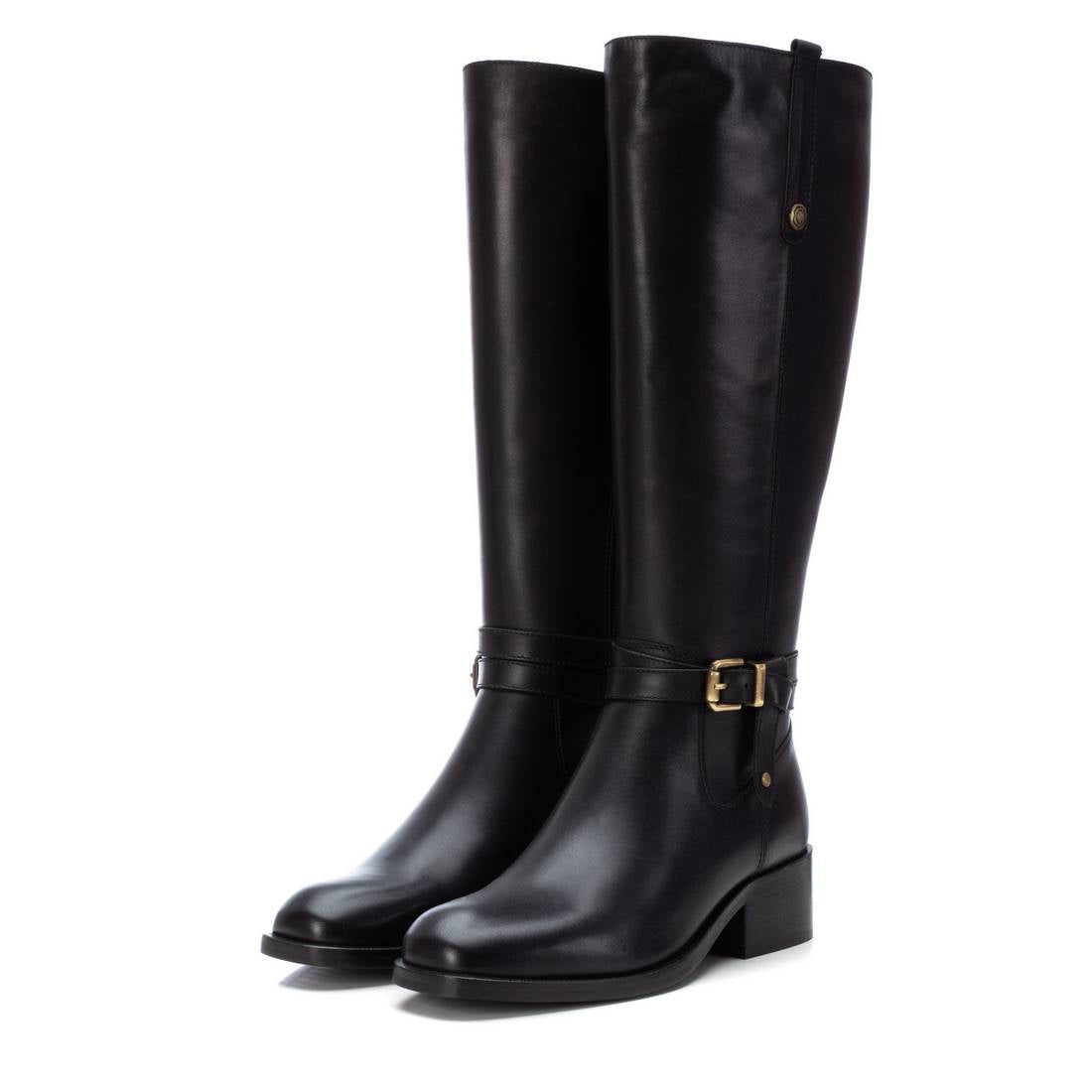 Carmela 16097701 botte femme noire cuir talon 4 cm