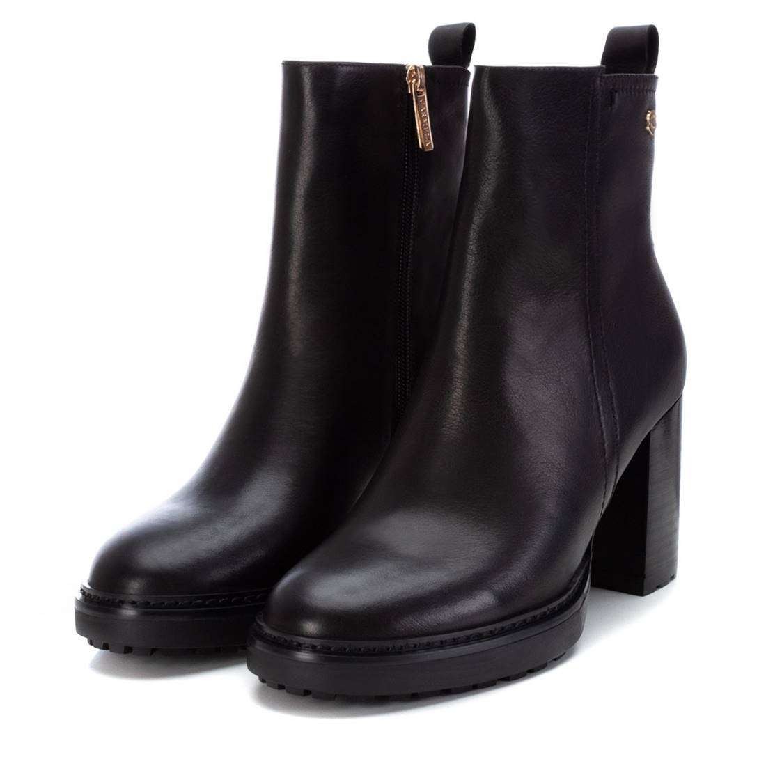 Carmela 16124101 bottines talon 8 cm cuir noir