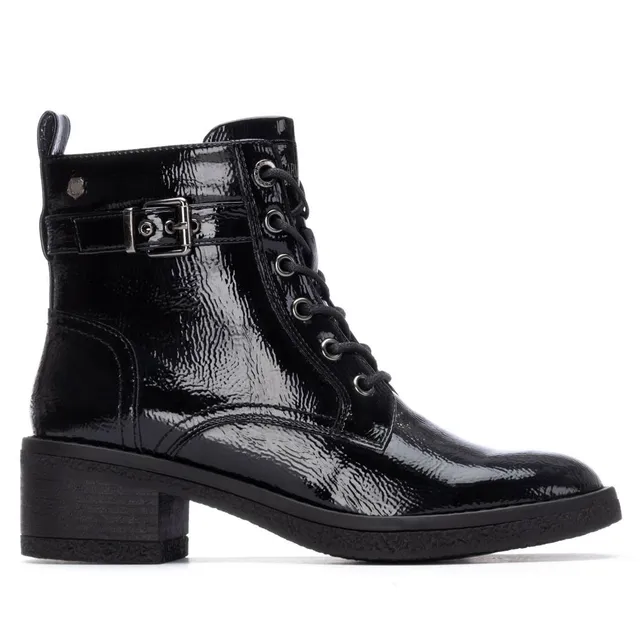Carmela 16257701 bottine talon noir verni zip
