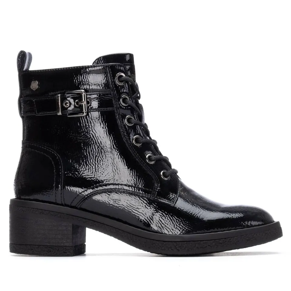 Carmela 16257701 bottine talon noir verni zip