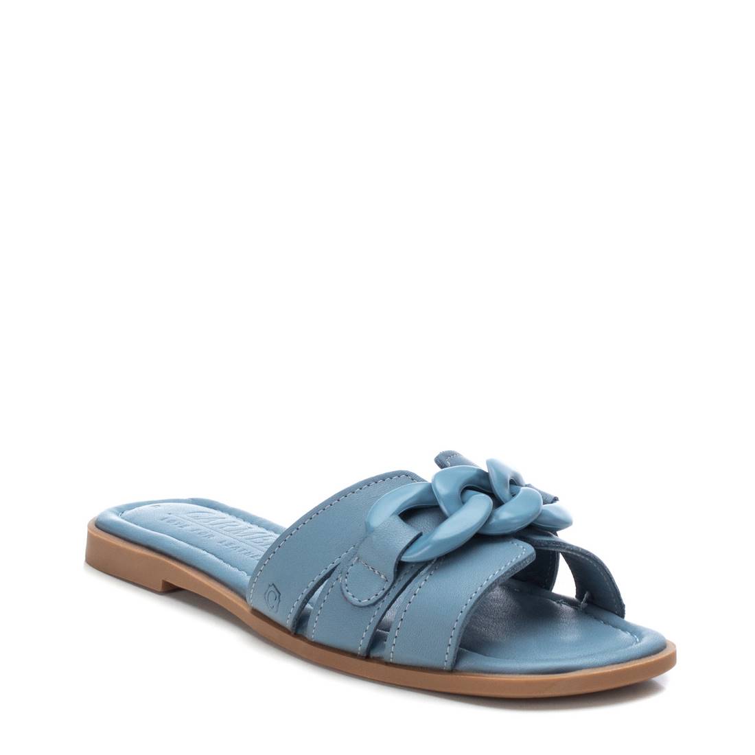Carmela 16054306 sandales cuir bleu plat