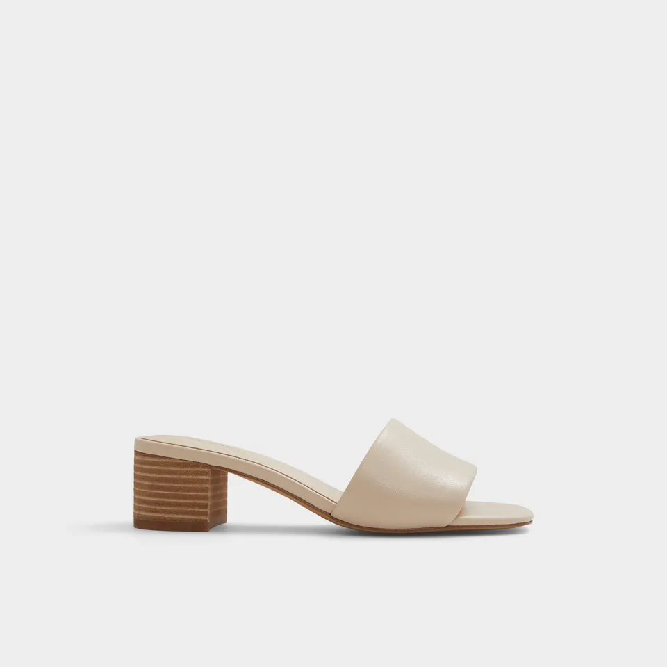 ALDO Claudina mules beige talon bloc confortable