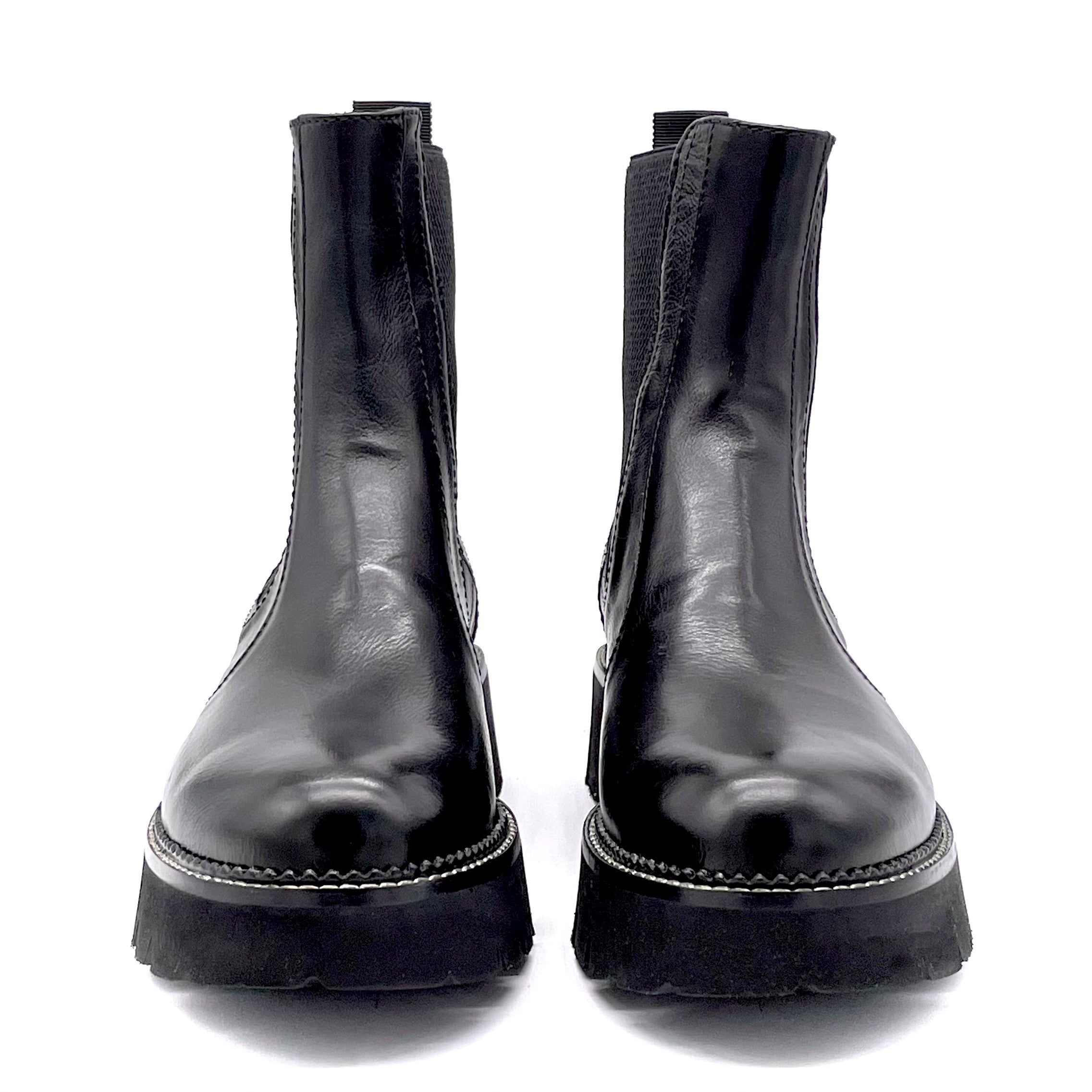 Elata 51535_3 boots chelsea cuir noir talon 4 cm
