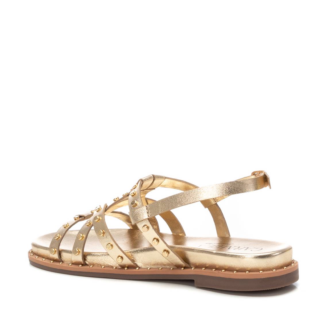 Carmela 16239202 sandales doré cuir cloutées plates