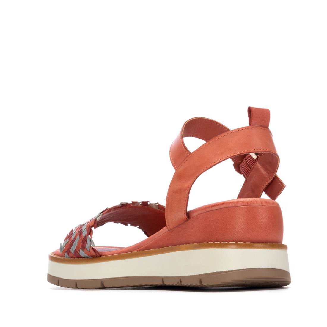 Carmela 16315502 sandales cuir rouge tressées