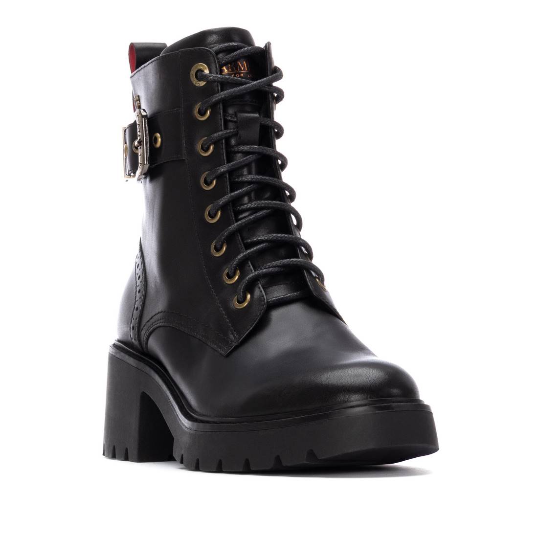 Carmela 16256802 bottine à talon noir cuir