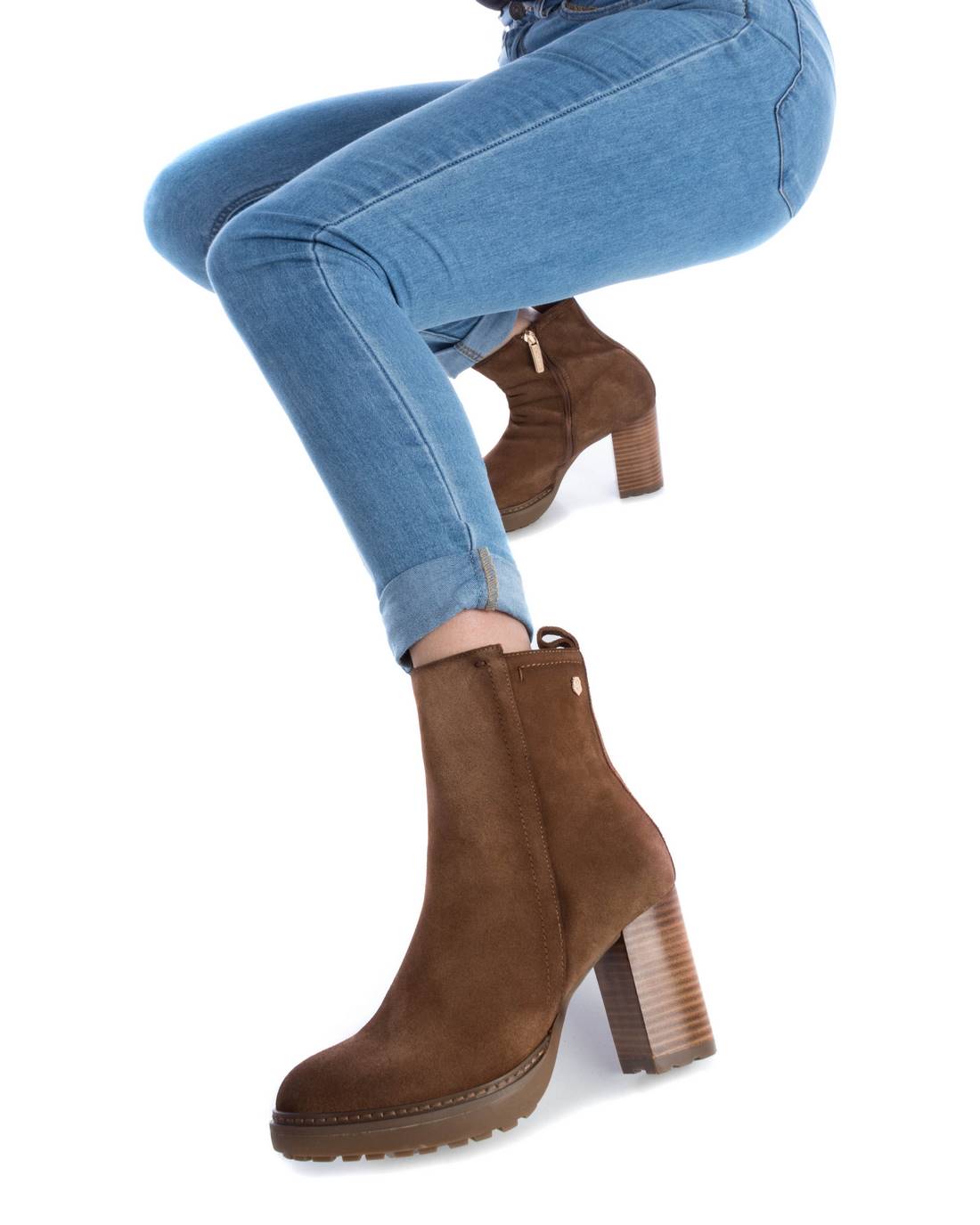 Carmela 16110803 bottine cuir marron talon 8 cm