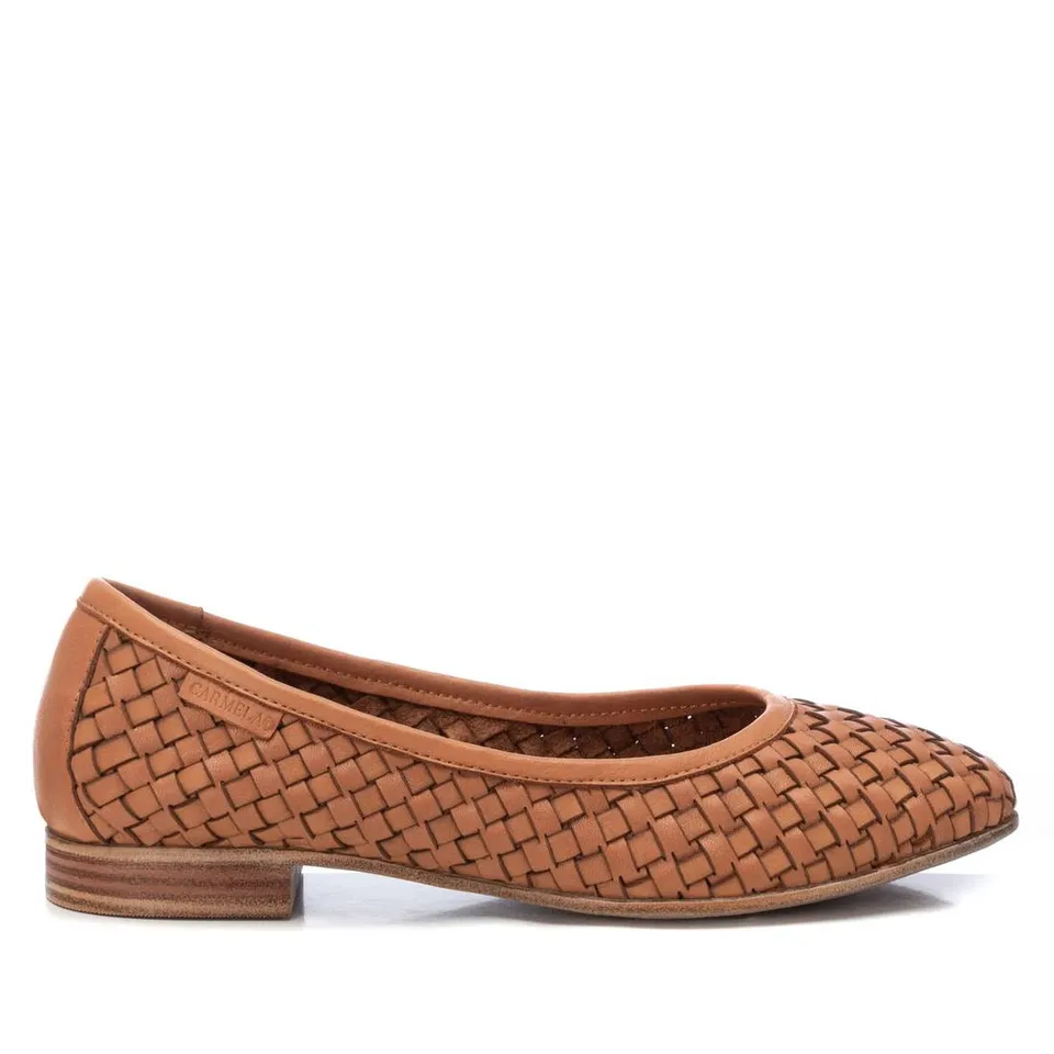 Carmela 16127704 ballerines cuir marron tressé