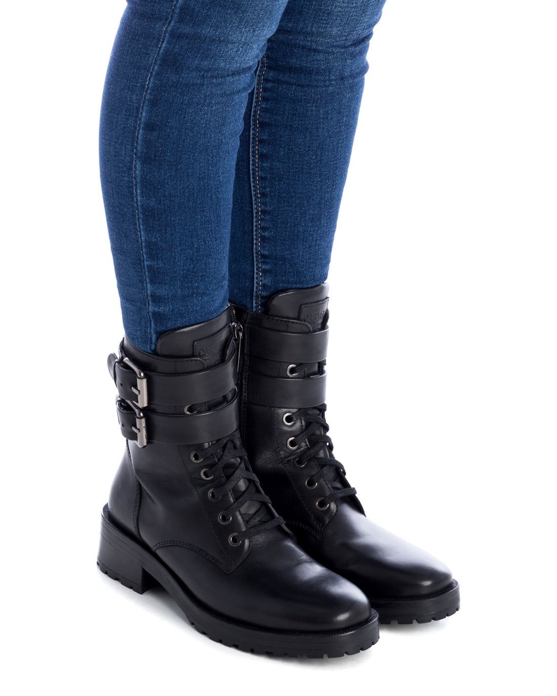 Carmela 16003901 bottines femme noir cuir véritable