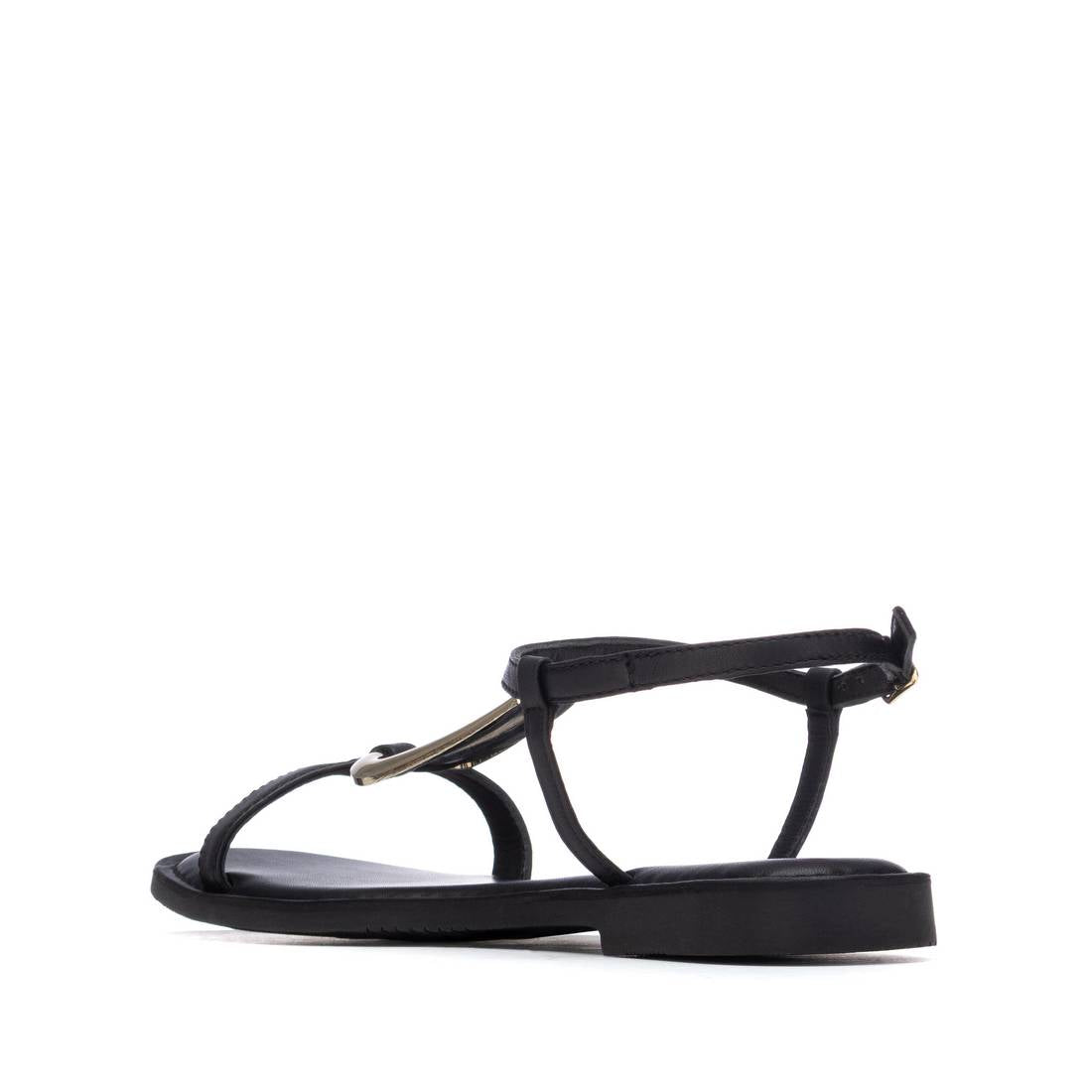Carmela 16329502 sandales cuir noir talon bas