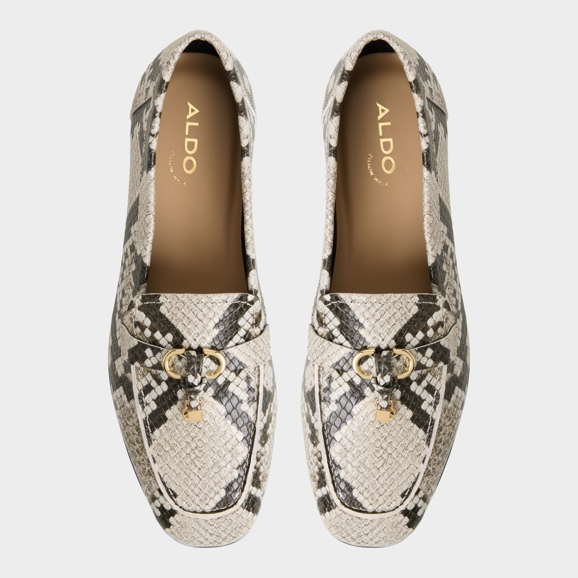 ALDO Ybilide mocassins cuir imprimé serpent