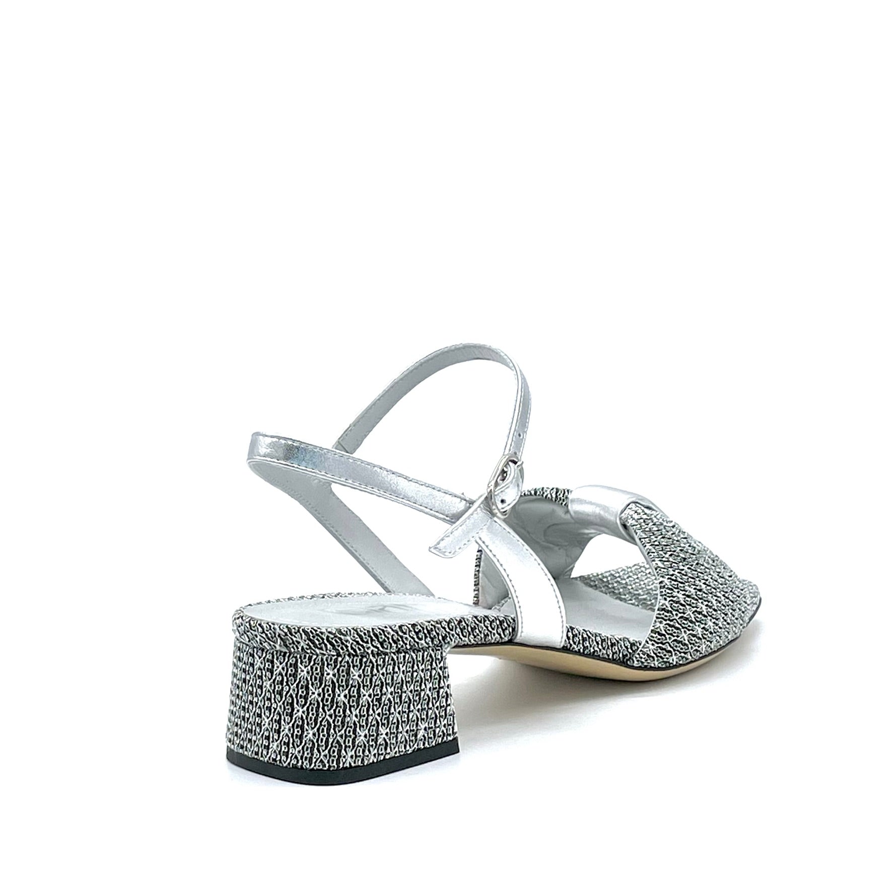 Elata 14130 sandales cuir argenté talon 3,5 cm