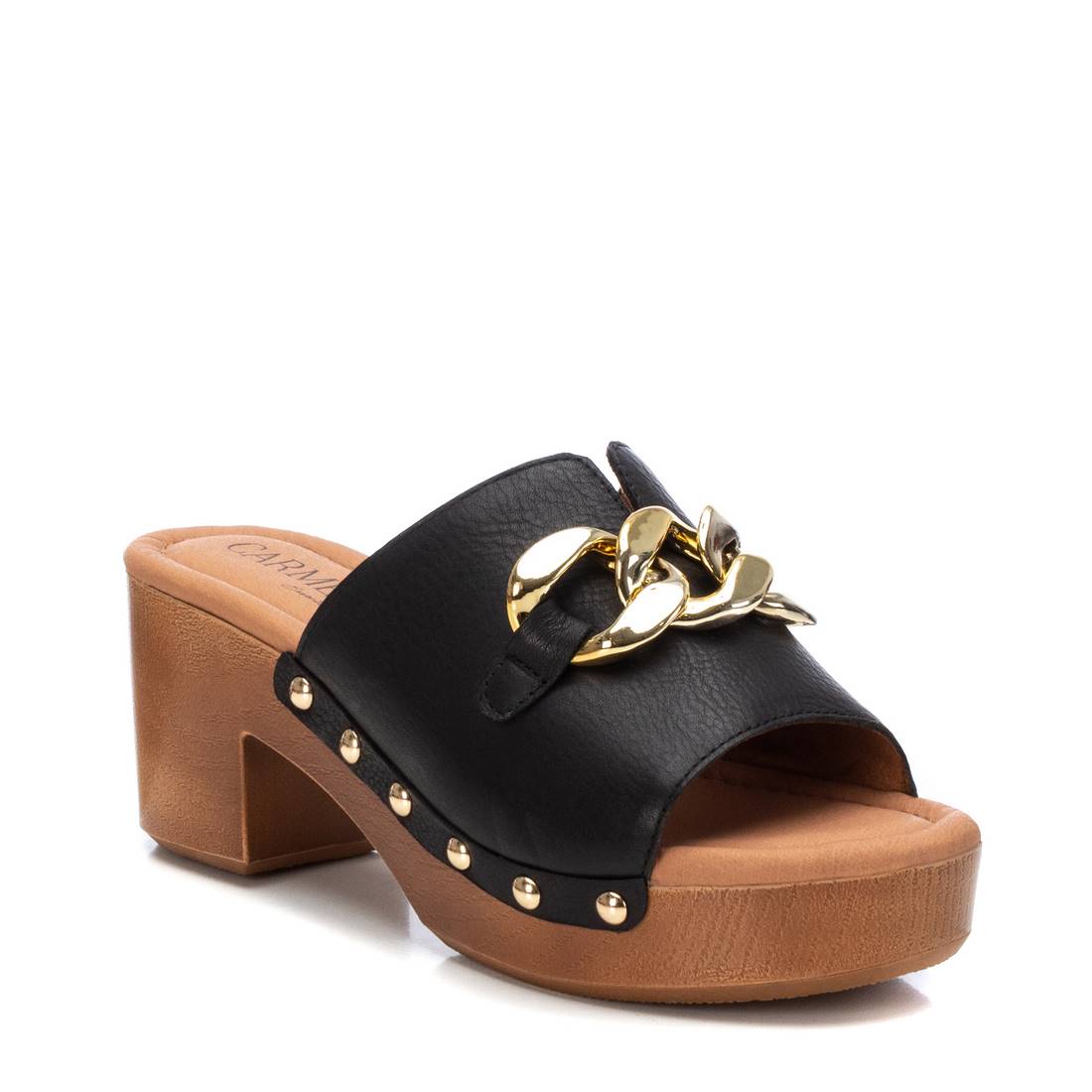 Carmela 16071503 sabots noirs cuir talon 7 cm