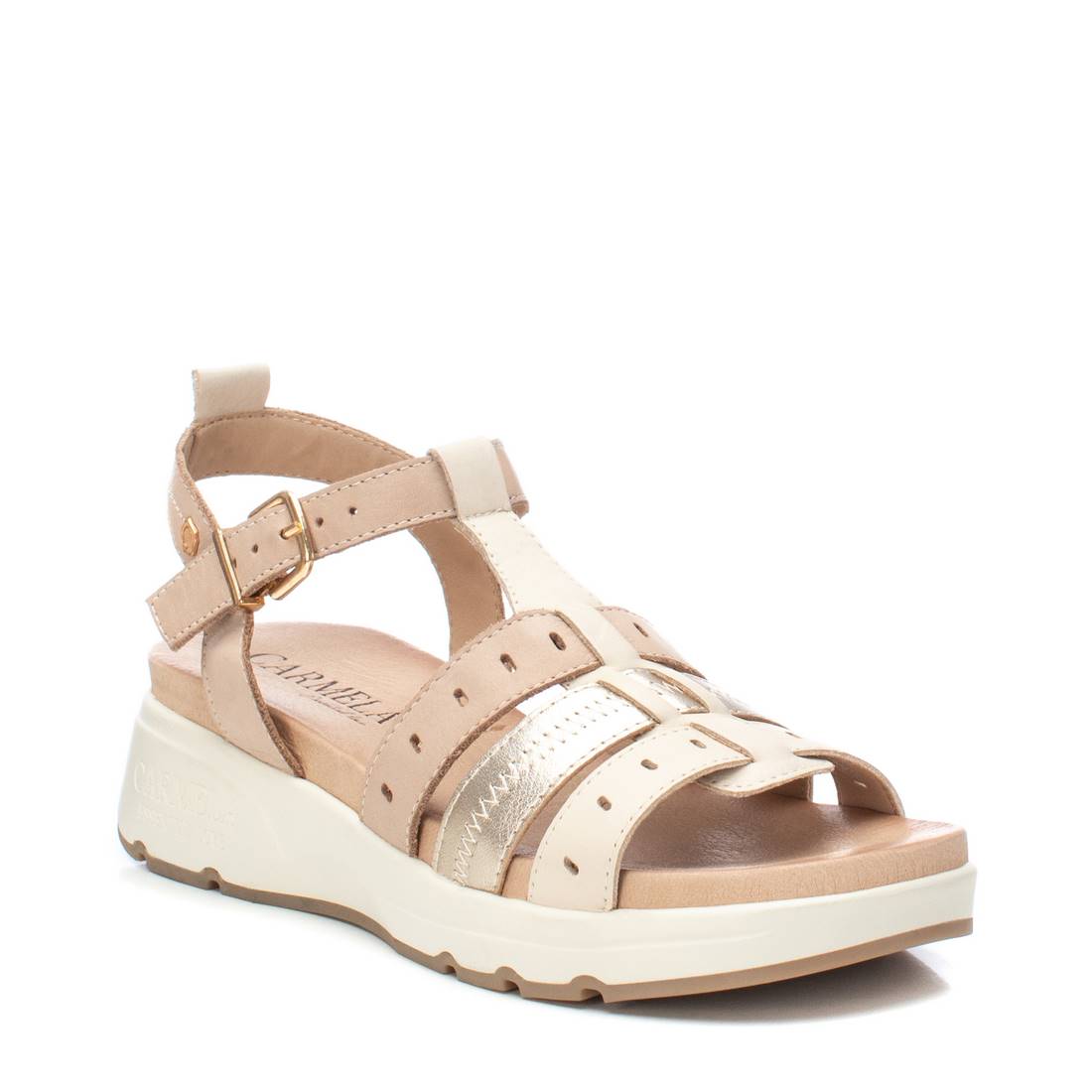 Carmela 16164202 sandales cuir marron talon plat