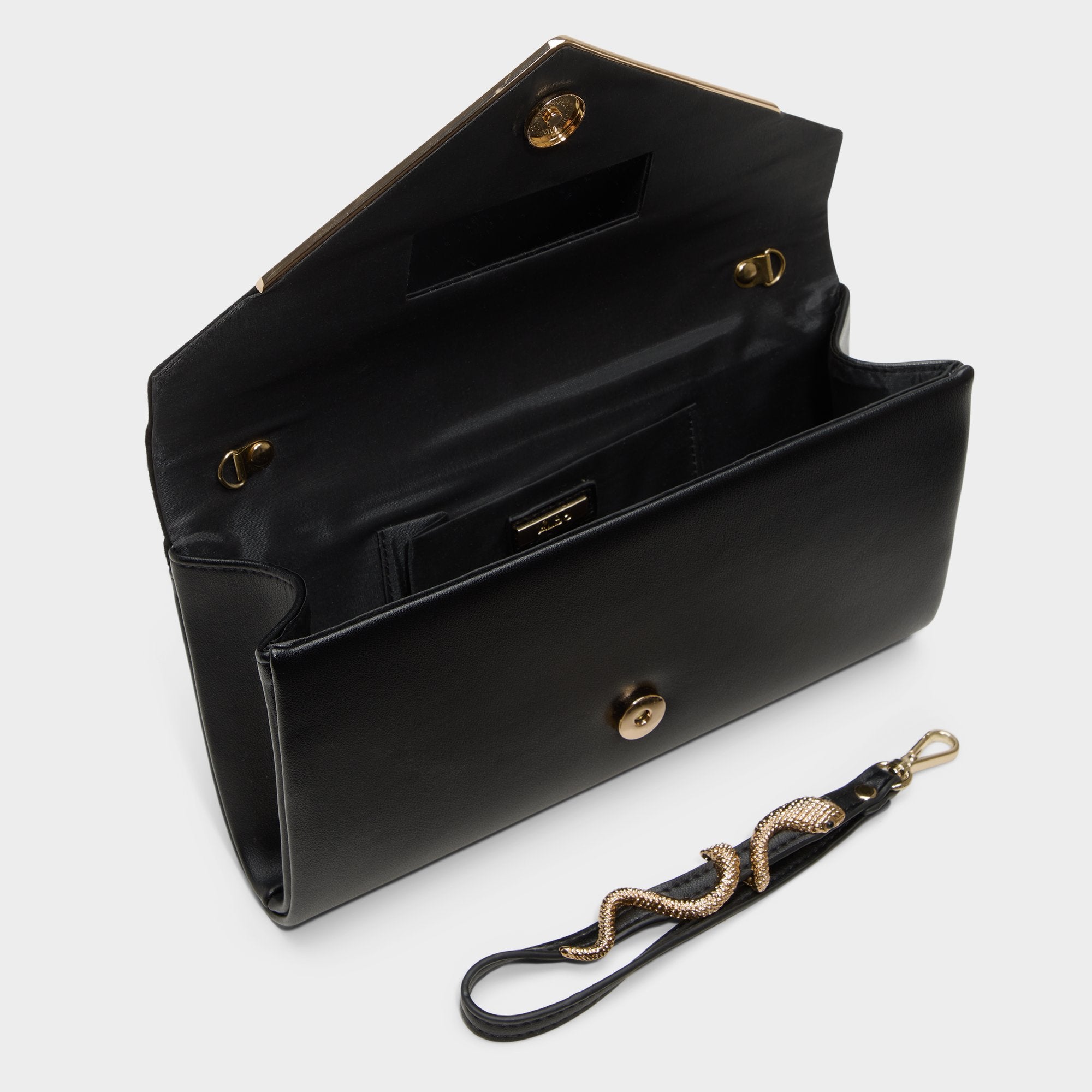 ALDO Serpantee pochette enveloppe noire suède