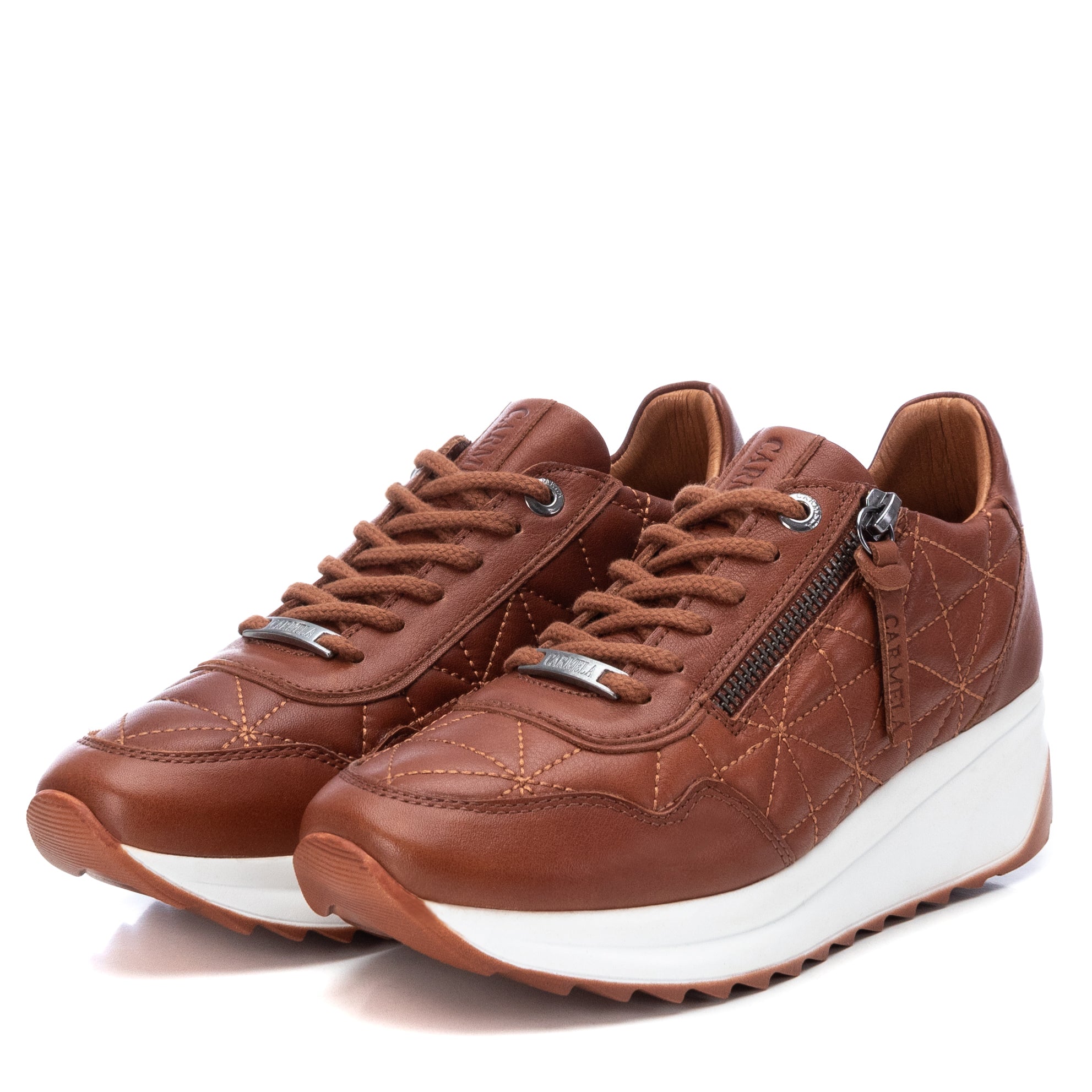 Carmela 16020903 basket femme marron cuir véritable