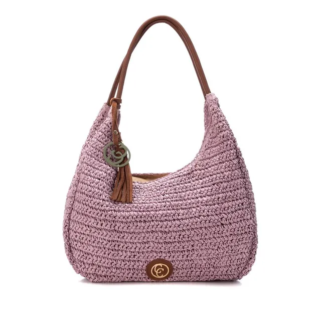 Carmela 18610403 sac femme violet raphia épaule