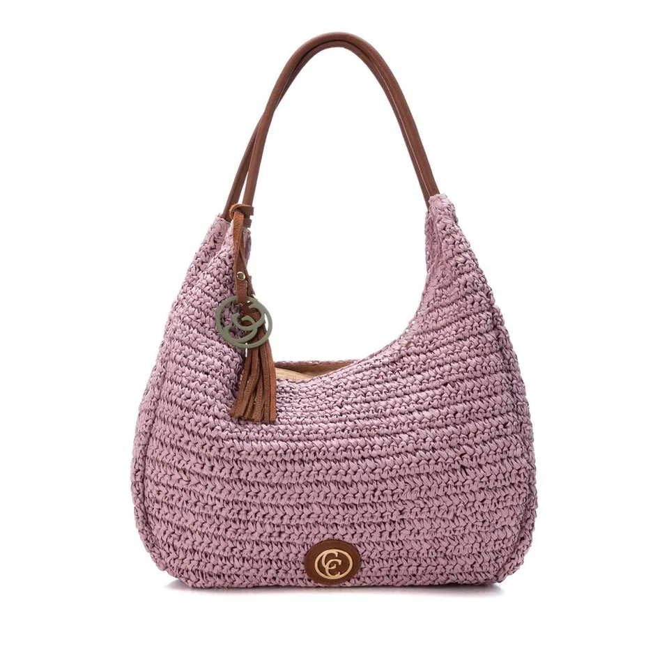 Carmela 18610403 sac femme violet raphia épaule