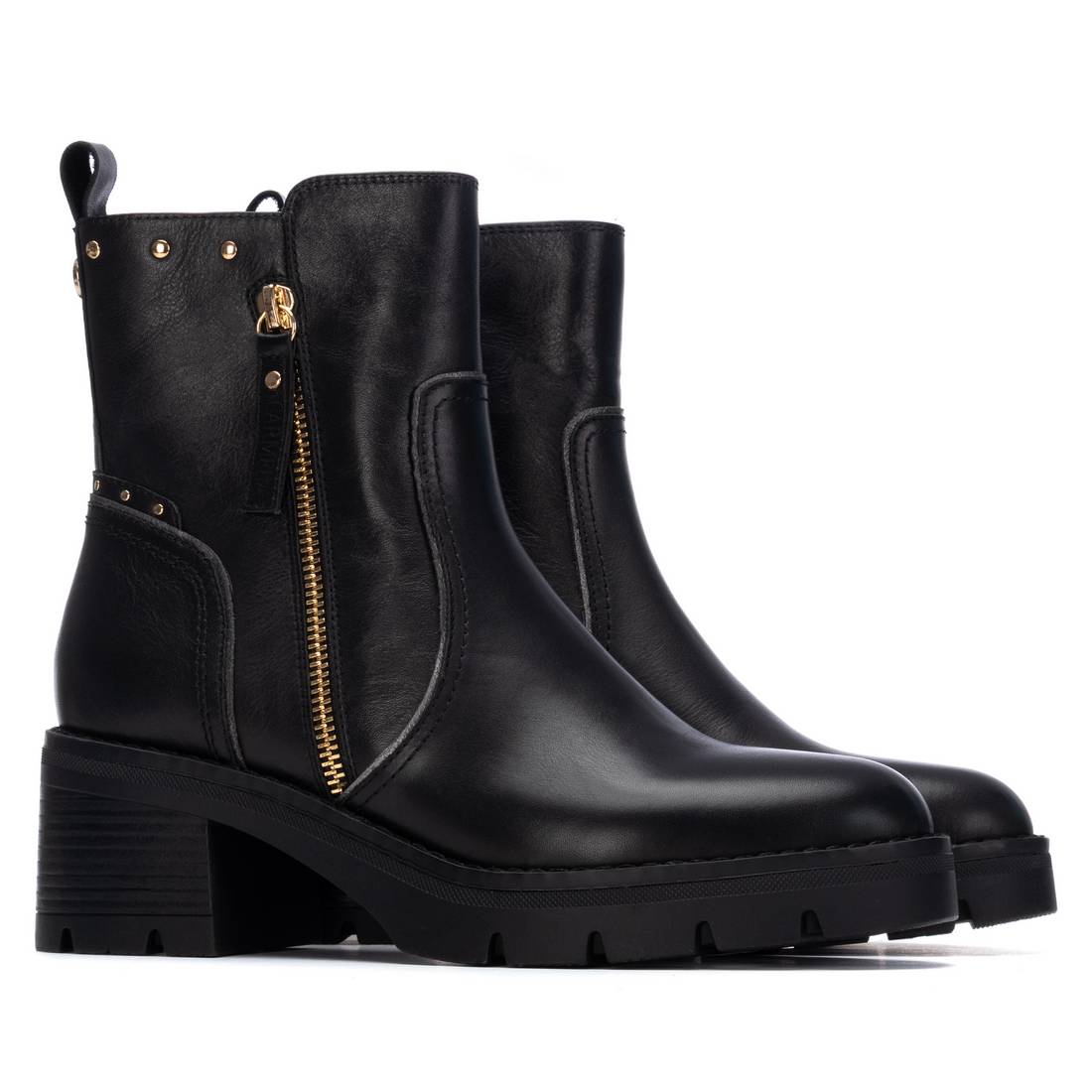 Carmela 16257202 bottines cuir noir talon