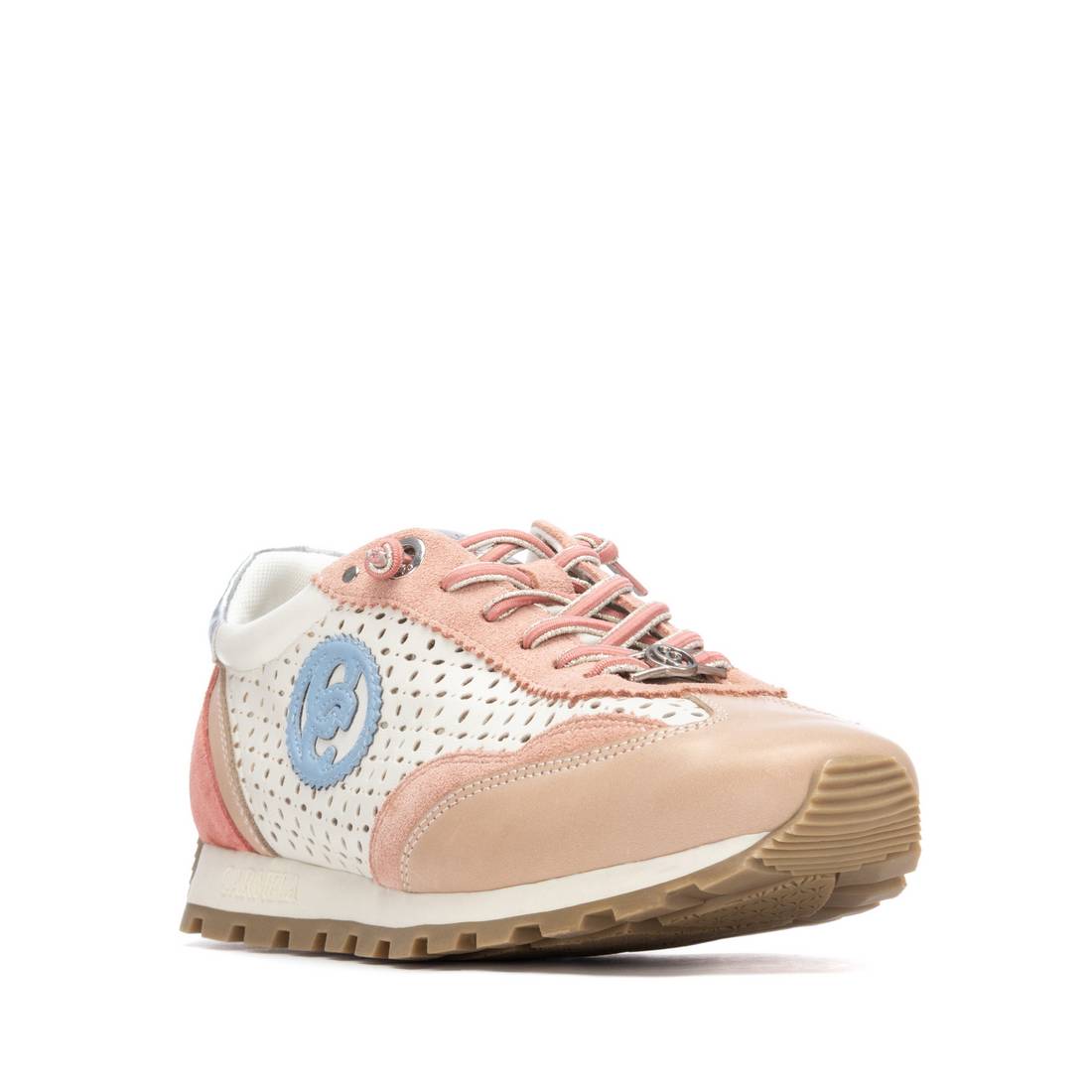 Carmela 16311307 baskets cuir corail ajourées