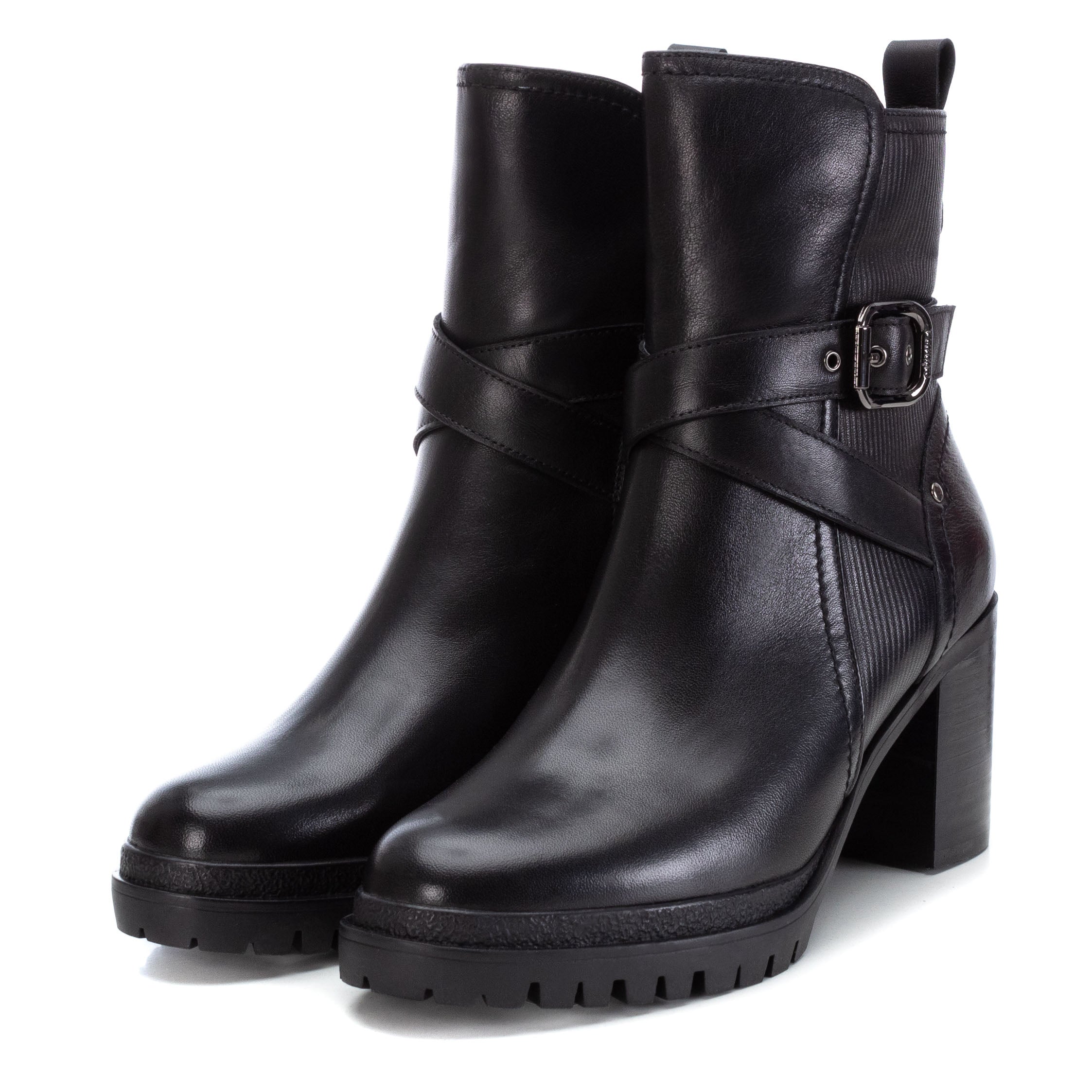 Carmela 160265 16026501 bottine cuir noir motarde