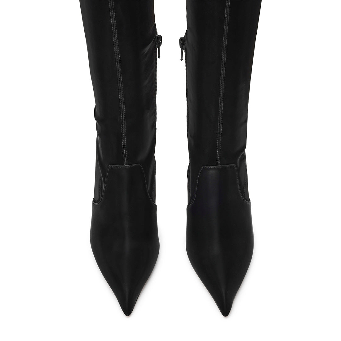 Steve Madden Pegasus bottes noir satin talon 11 cm