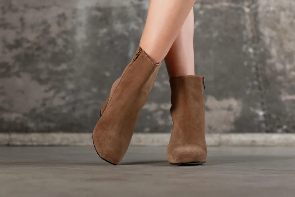Coralie Masson Beth bottines cuir cognac talon 7 cm