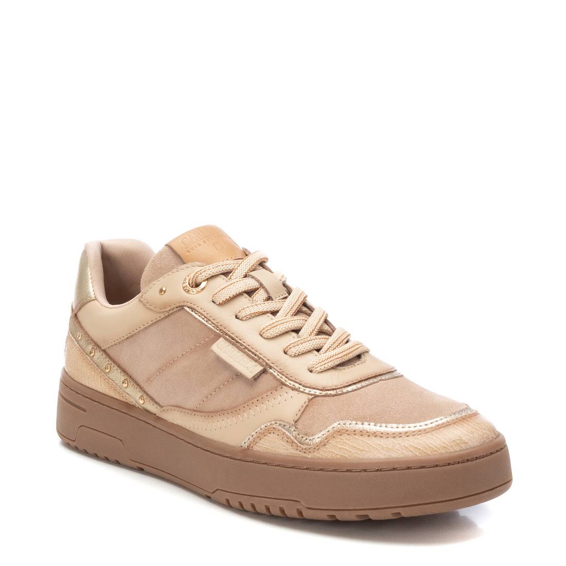 Carmela 16181002 basket cuir marron détails métal